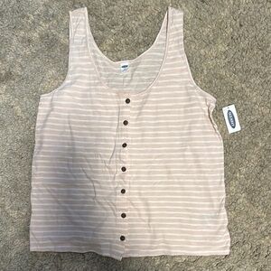 Old Navy Pink Striped Tank Top